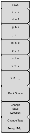 Save Using Keys Save Menu