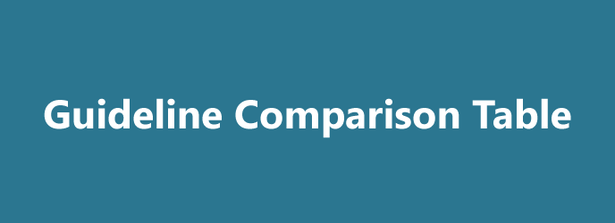 Guideline Comparison Table