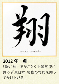 2012年 アンリツグループの漢字「翔」