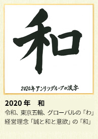 2020年 アンリツグループの漢字「和」