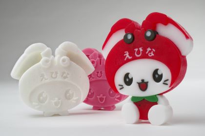 アンリツ特例子会社のハピスマ製品「えび～にゃ石けん」が海老名市