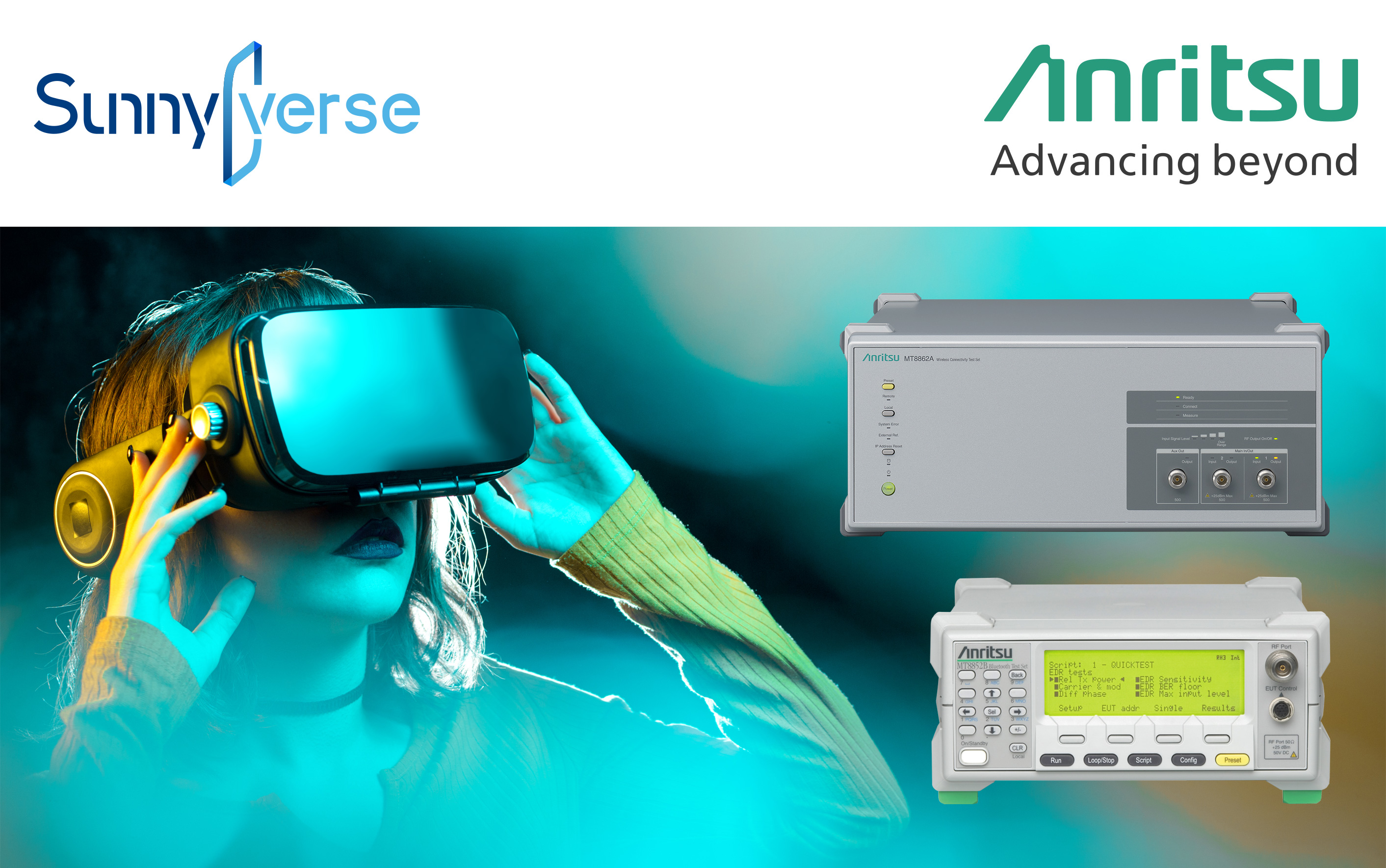 Sunnyverse Selects Anritsu WLAN and BLUETOOTH🄬 Technology Sunnyverse Selects Anritsu WLAN and BLUETOOTH🄬 Technology