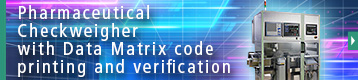 Index button of Pharmaceutical Checkweigher with Data Matrix code printing and verification