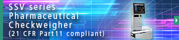 Index button of  SSV series Pharmaceutical Checkweigher (21 CFR Part 11 compliant)