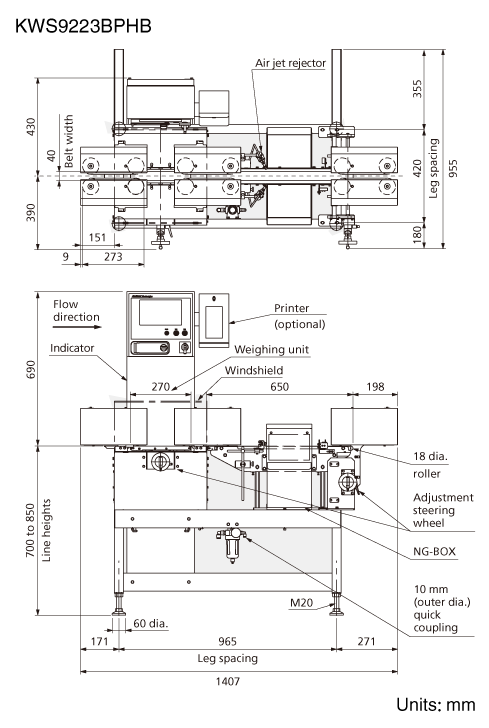 外観図：KWS9223BPHB