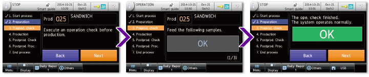 Smart Guide ensures correct operation checking