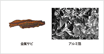 図3-1:金属サビ、アルミ箔