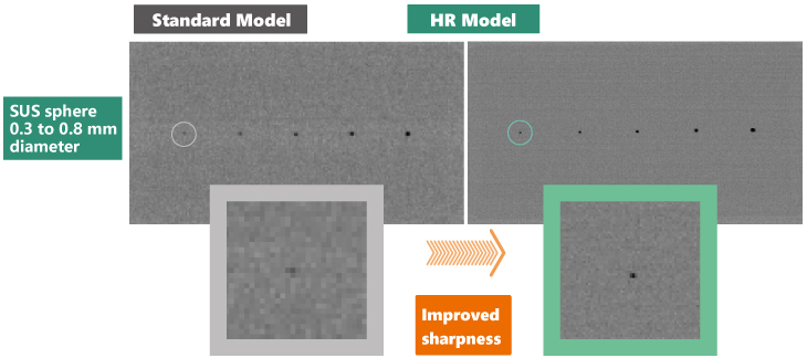 Image showing improvement with the new dual energy sensor