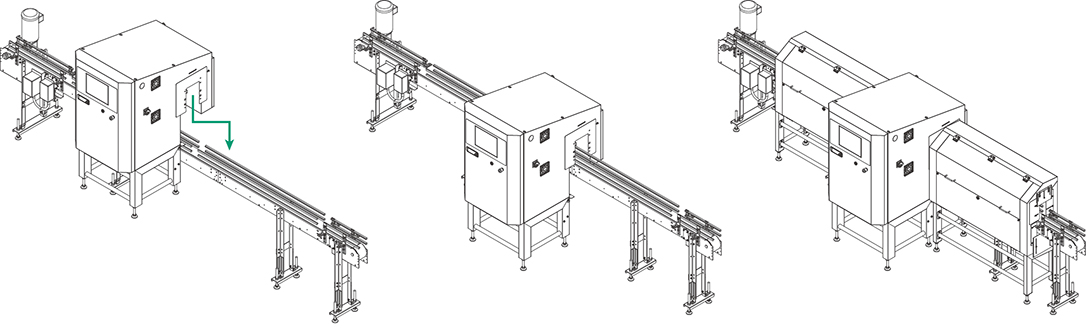 x線検査機 サイドビュー ペットボトルや紙パックなどの縦型製品 スタンディング製品 の異物混入や数量不足を検査 アンリツグループ