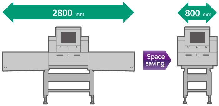Space-saving design achieved