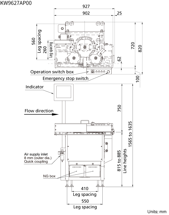 External Dimensions: KW9627AP00