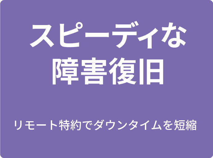 スピーディな障害復旧