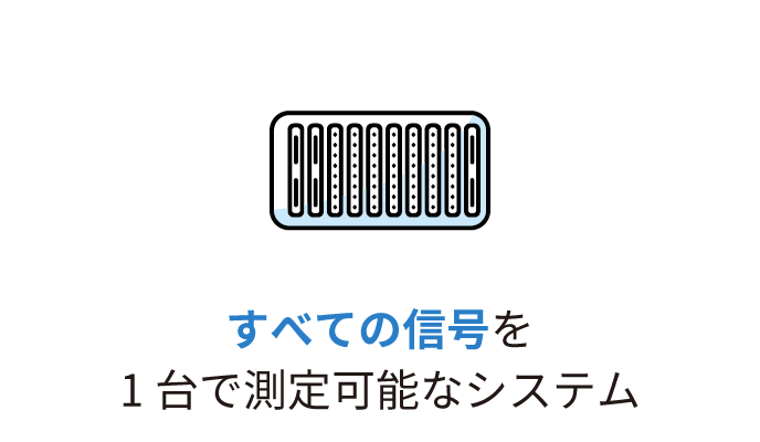 すべての信号を1台で測定可能なシステム