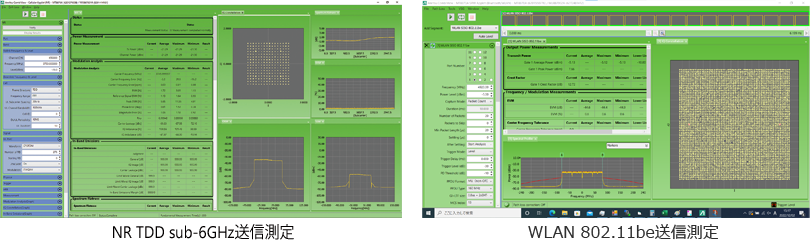 NR TDD sub6GHz送信測定、WLAN 802.11be送信測定