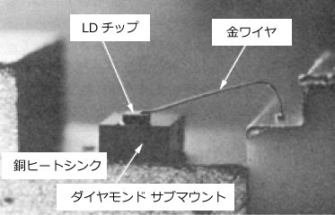 初期のLDチップ部拡大