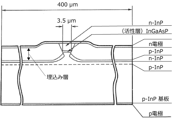 初期のLDの断面構造