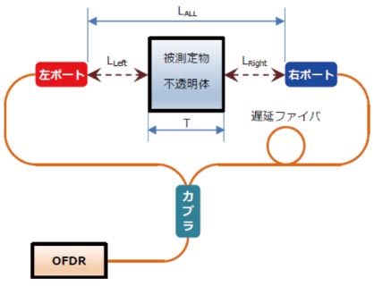 レーザ光の出射ポートを対向するように配置