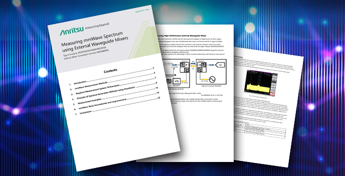Measuring mmwave spectrum using external waveguide mixers