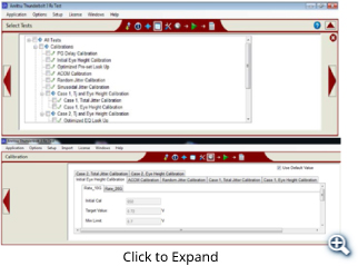 Calibration Setting and Measurement Screens