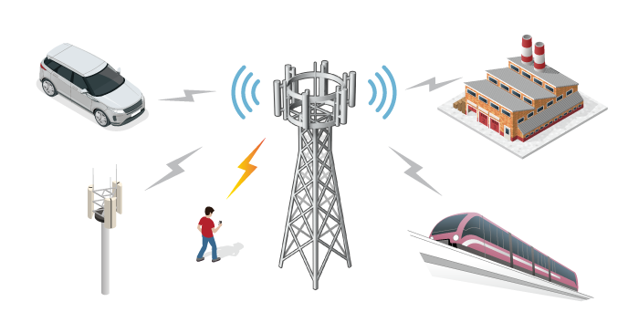 Interference signals from various radio operational services