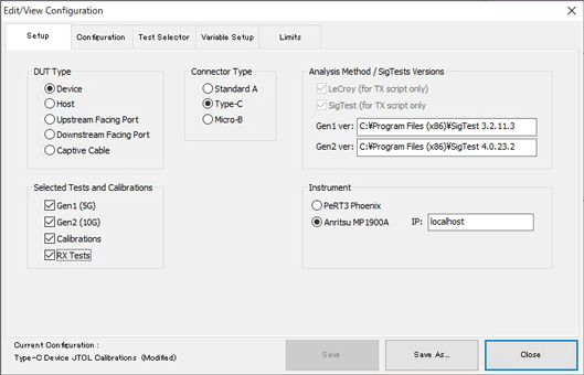 Event view configuration: USB Type-C