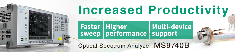 High-Speed Spectrum Analyzer MS9740B for Optical Device Evaluation