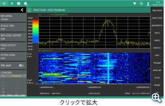 スペクトログラム表示画面