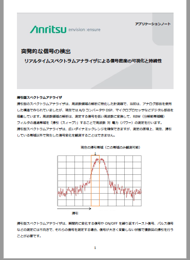 突発的な信号の検出